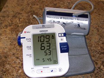 Picture of Omron automatic blood pressure monitor HEM-790IT.